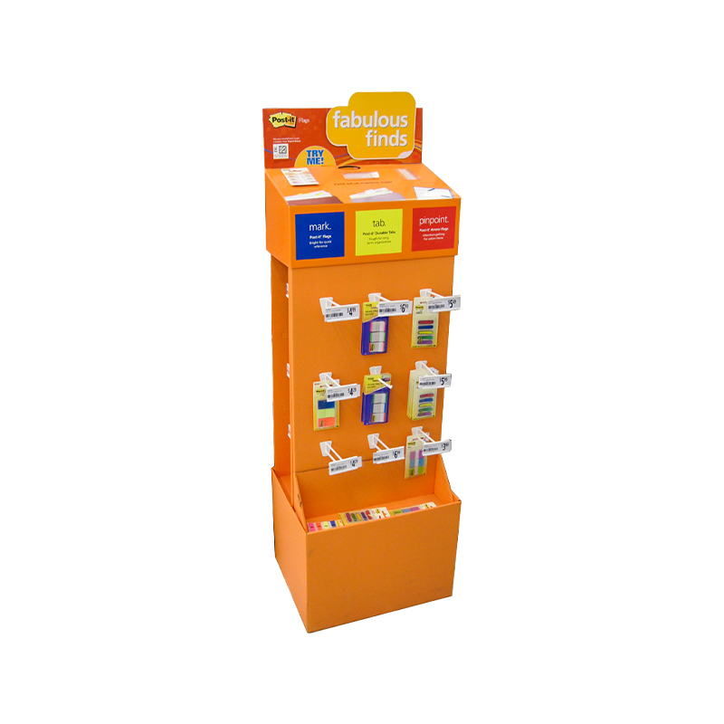 Tiga sisi Pantone Certing Peg Sidekick Display untuk Perlengkapan Sekolah